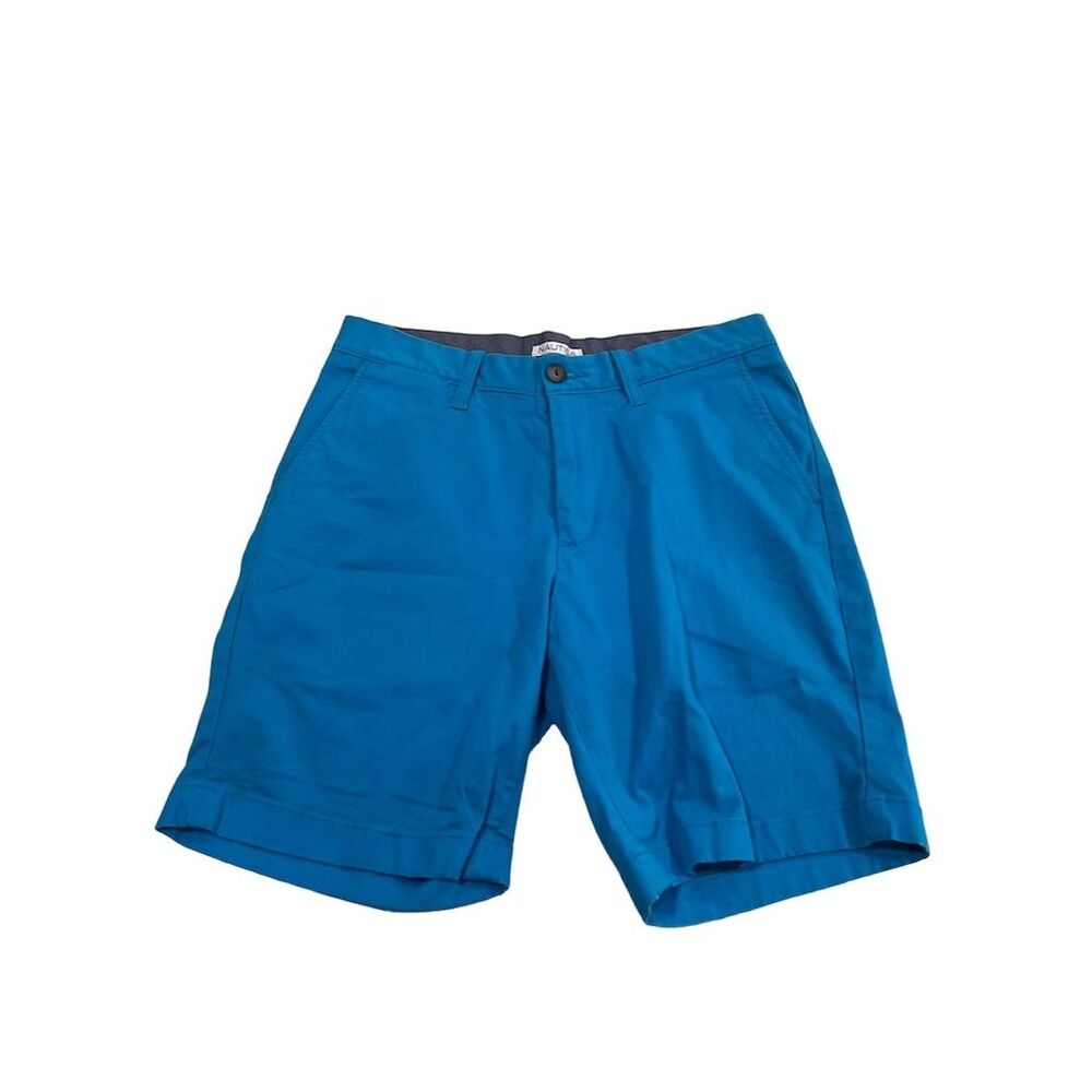 Nautica‎ Men's Classic Fit Stretch Golf Shorts Blue Size 30W Casual Chino